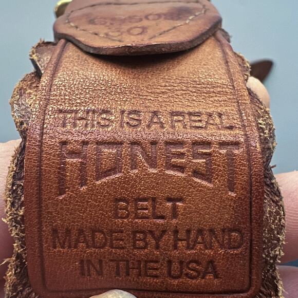 Brighton Honest Brown Wide Women's Woven Belt w Heavy Brass Buckle Sz 30 - Picture 4 of 9